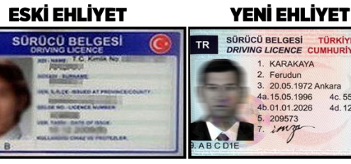 Eski ve yeni tip sürücü belgeleri