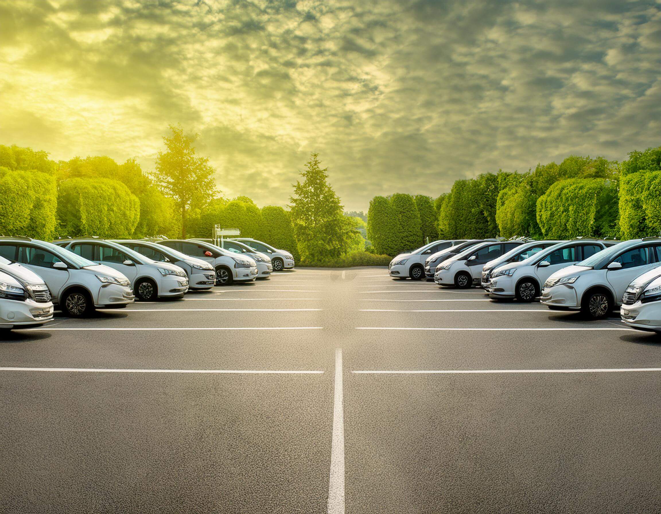 Otoparktaki park edilmiş araçlar